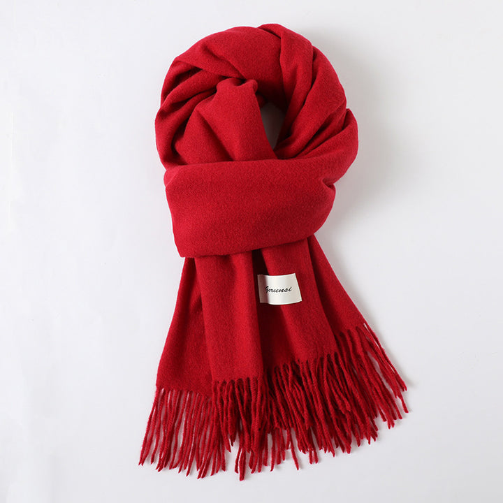 Cashmere-Look Schal mit Fransen