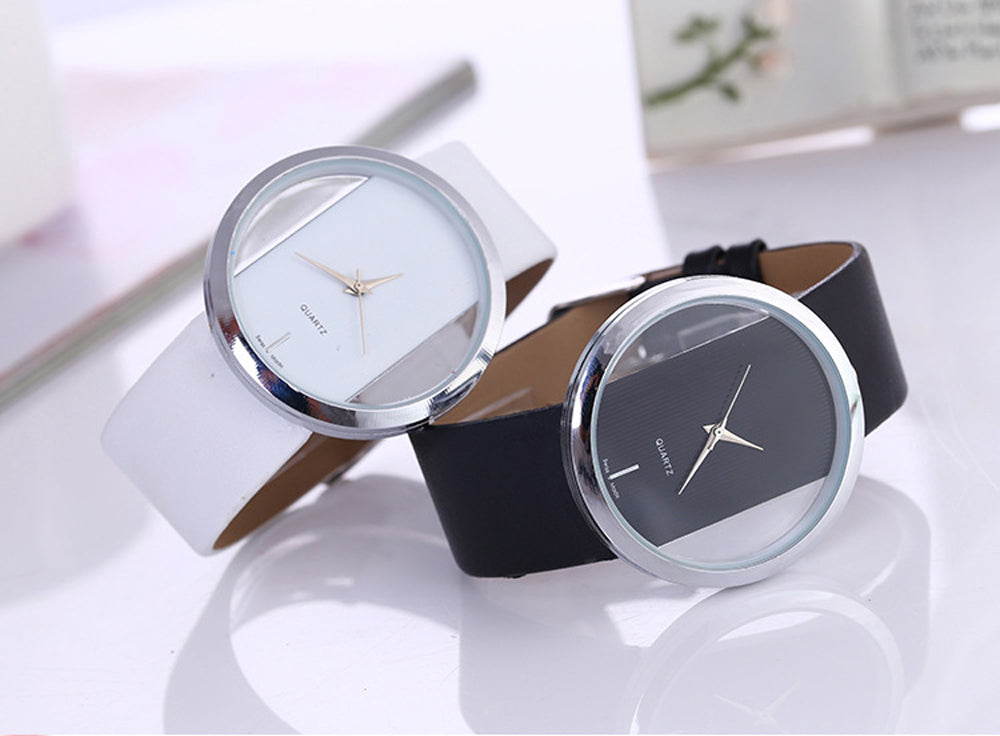 Transparent hollow personality ladies watch