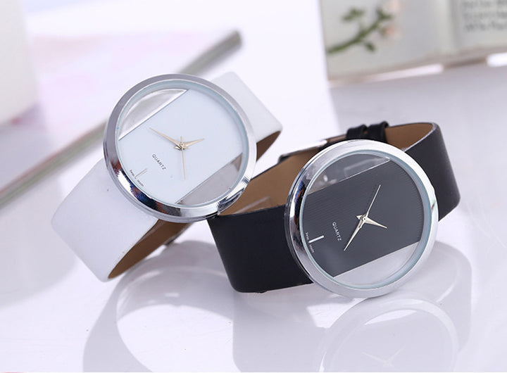 Transparent hollow personality ladies watch