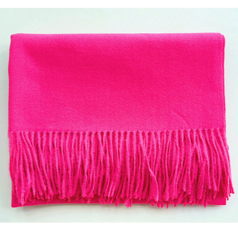 Cashmere-Look Schal mit Fransen