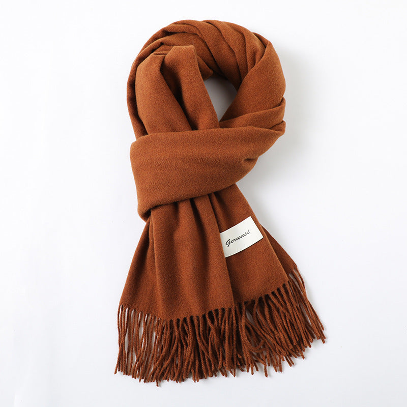 Cashmere-Look Schal mit Fransen