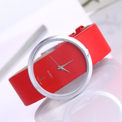 Transparent hollow personality ladies watch