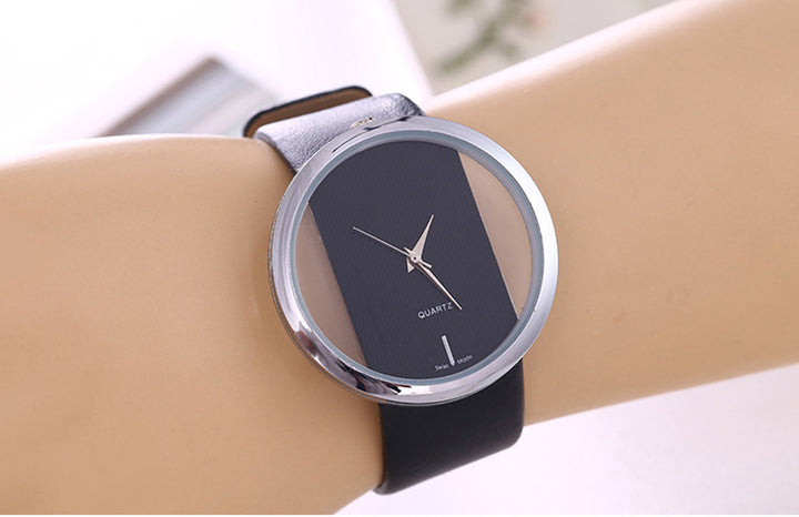 Transparent hollow personality ladies watch