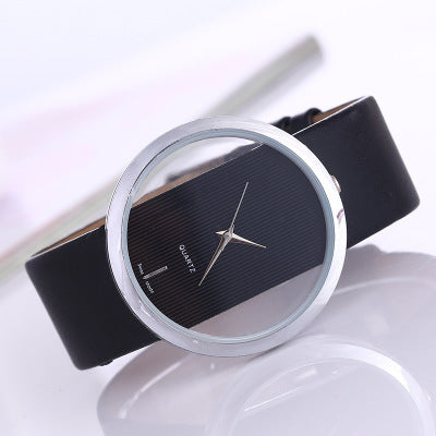 Transparent hollow personality ladies watch