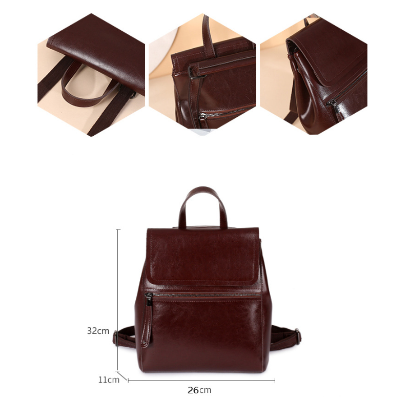 Leder Damen Vintage Rucksack
