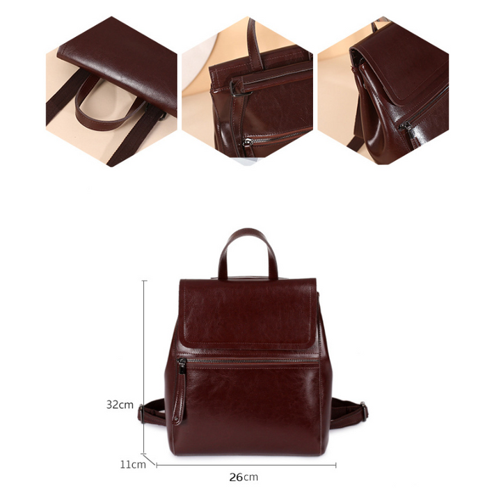 Leder Damen Vintage Rucksack