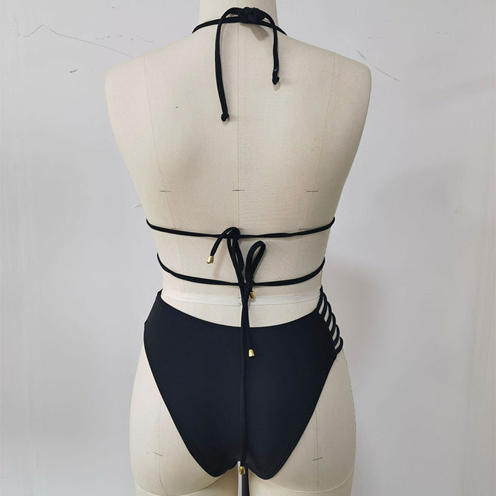 Zweiteiler Bikini-Badeanzug mit Leoparden muster Badeanzug Set Sommer Strand Damen bekleidung