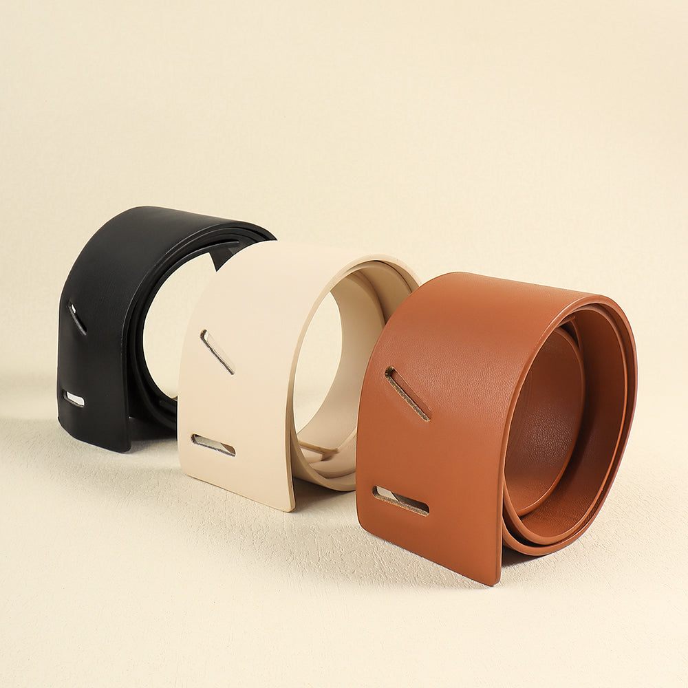 Fashion Women's Wide Belt No Punch Belt Decorative Coat Western Dress Waist Wide Belt