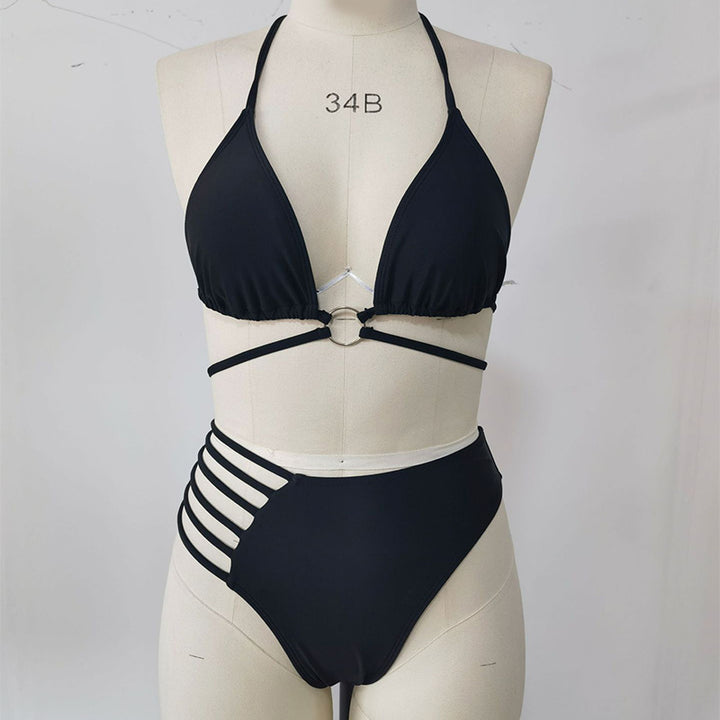 Zweiteiler Bikini-Badeanzug mit Leoparden muster Badeanzug Set Sommer Strand Damen bekleidung