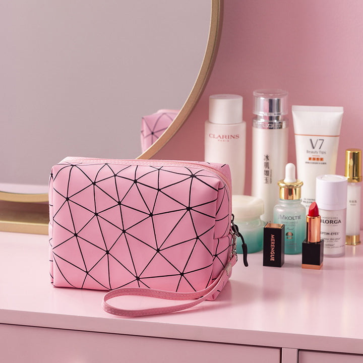 Kosmetiktasche mit diamantförmigem Design