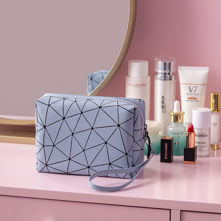 Kosmetiktasche mit diamantförmigem Design