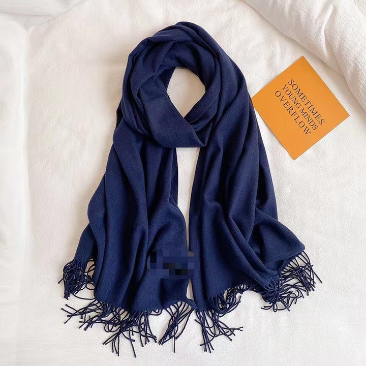 Cashmere-Look Schal mit Fransen