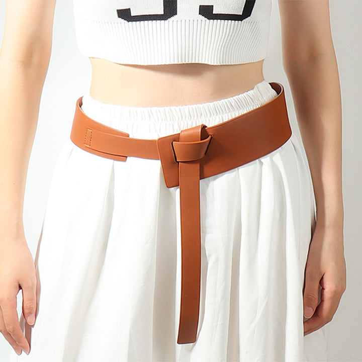 Fashion Women's Wide Belt No Punch Belt Decorative Coat Western Dress Waist Wide Belt