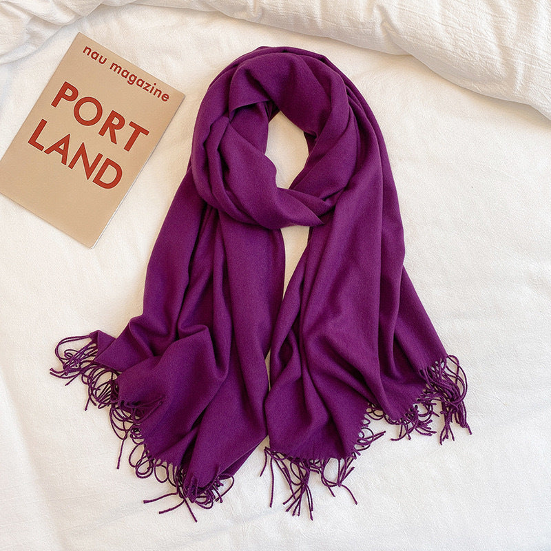 Cashmere-Look Schal mit Fransen