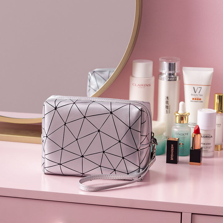 Kosmetiktasche mit diamantförmigem Design