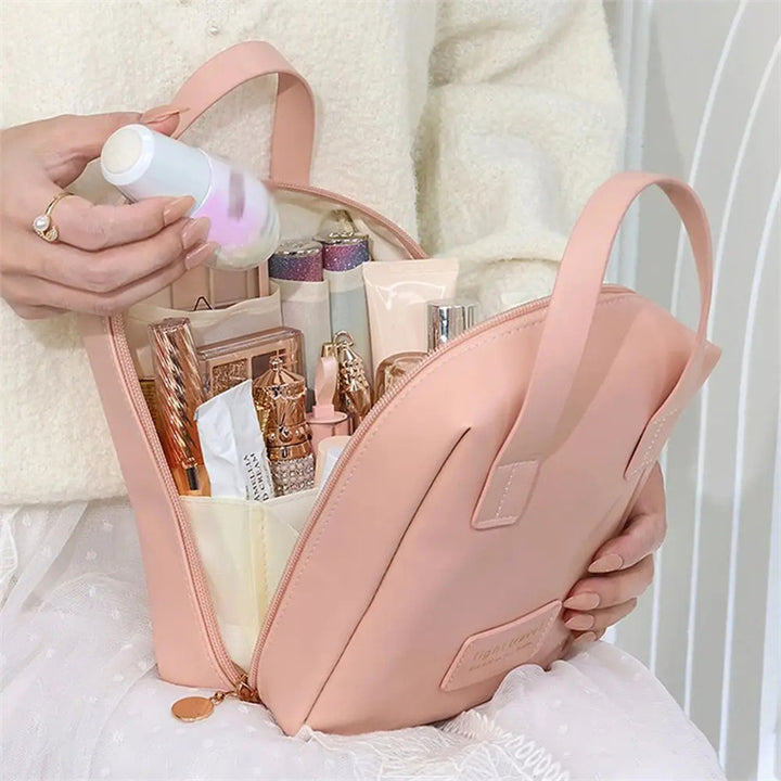 Leder hülle Kosmetik tasche tragbar
